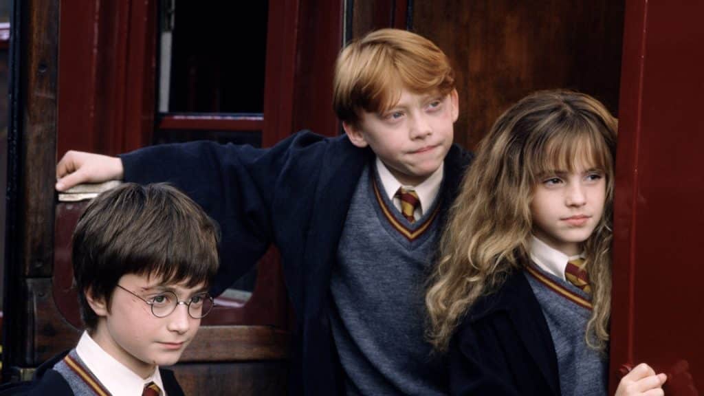 Le trio dans Harry Potter à l'école des sorciers