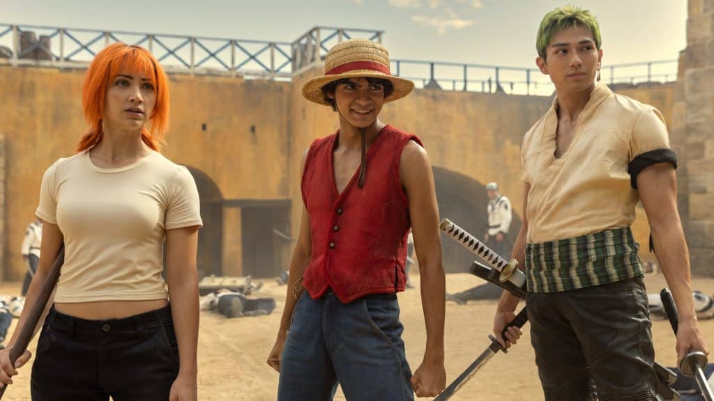 Zoro, Lufy et Nami dans One Piece