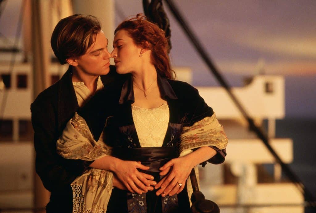 Jack et Rose dans Titanic