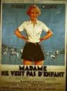affiche du film Madame ne veut pas d'enfants